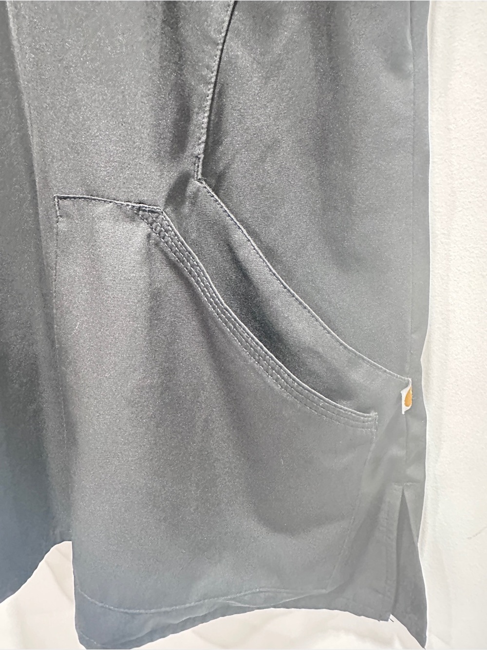Carhartt Force Multi-Pocket V-Neck Scrub Top Black Size Large - Picture 6 of 10
